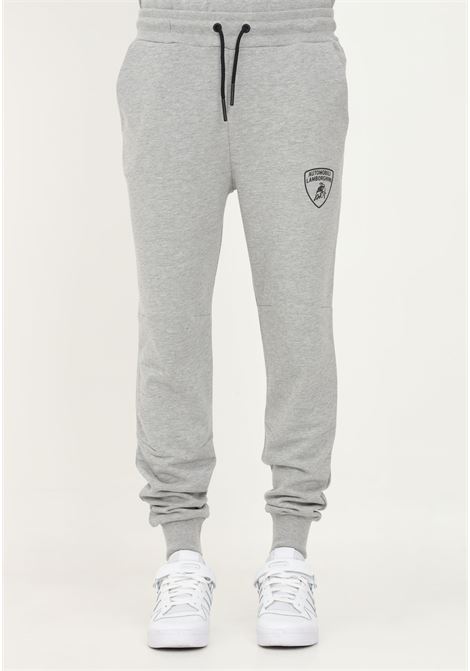 Melange Gray fleece trousers with Shield logo AUTOMOBILI LAMBORGHINI | Pants | 72XBA004CJ315817