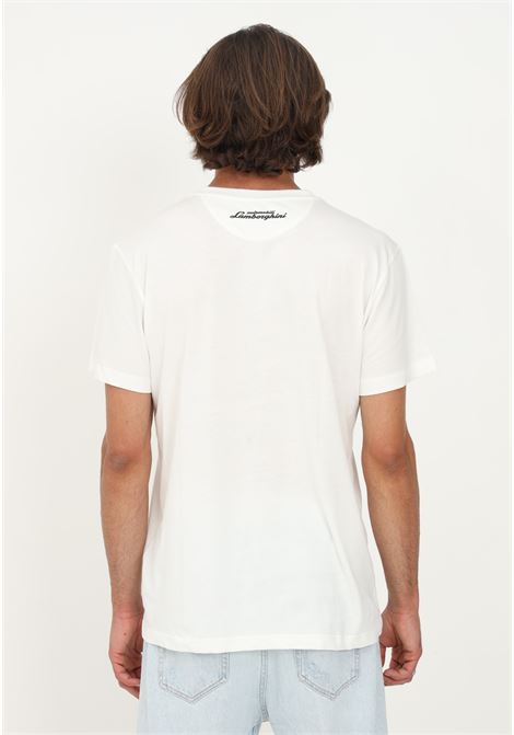 Lamborghini white men's casual short sleeve t-shirt AUTOMOBILI LAMBORGHINI | T-shirt | 72XBH001CJ513005