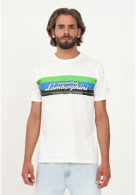 T-shirt Lamborghini bianca uomo casual manica corta AUTOMOBILI LAMBORGHINI | T-shirt | 72XBH002CJ513005