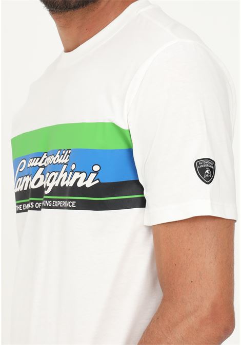 Lamborghini white men's casual short sleeve t-shirt AUTOMOBILI LAMBORGHINI | T-shirt | 72XBH002CJ513005