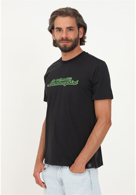 Lamborghini men's black casual short sleeve t-shirt AUTOMOBILI LAMBORGHINI | 72XBH005CJ513899