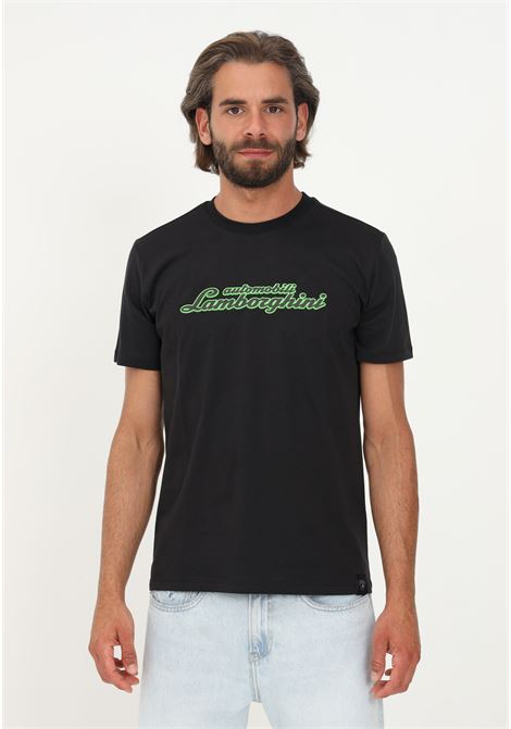 Lamborghini men's black casual short sleeve t-shirt AUTOMOBILI LAMBORGHINI | T-shirt | 72XBH005CJ513899