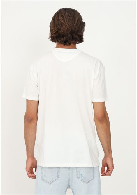 Lamborghini white men's casual short sleeve t-shirt with maxi shield logo AUTOMOBILI LAMBORGHINI | T-shirt | 72XBH006CJ513005