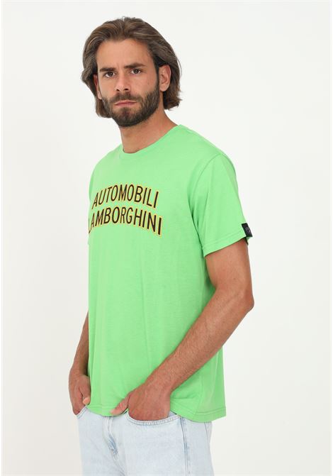 Lamborghini men's green casual short sleeve t-shirt AUTOMOBILI LAMBORGHINI | 72XBH011CJ513123