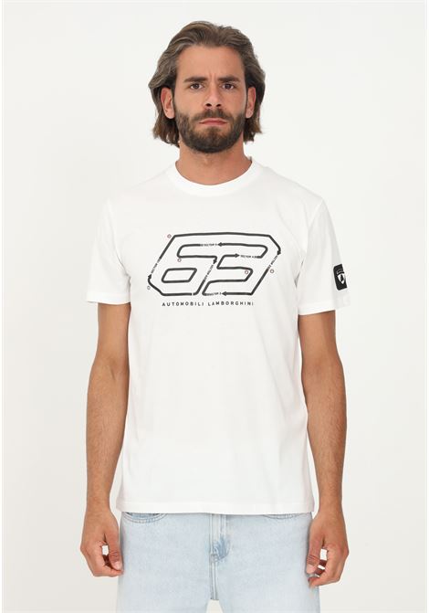 Lamborghini men's casual short sleeve t-shirt with 63 circuit AUTOMOBILI LAMBORGHINI | T-shirt | 72XBH034CJ513005