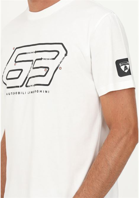 Lamborghini men's casual short sleeve t-shirt with 63 circuit AUTOMOBILI LAMBORGHINI | 72XBH034CJ513005