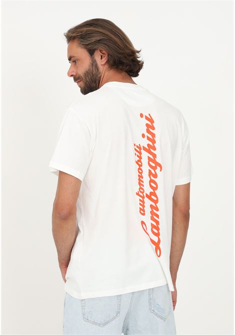 T-shirt Lamborghini bianca uomo casual manica corta AUTOMOBILI LAMBORGHINI | T-shirt | 72XBH036CJ513005