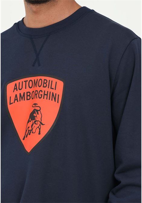 Lamborghini blue man casual long sleeve sweatshirt AUTOMOBILI LAMBORGHINI | Hoodie | 72XBI000CJ315240