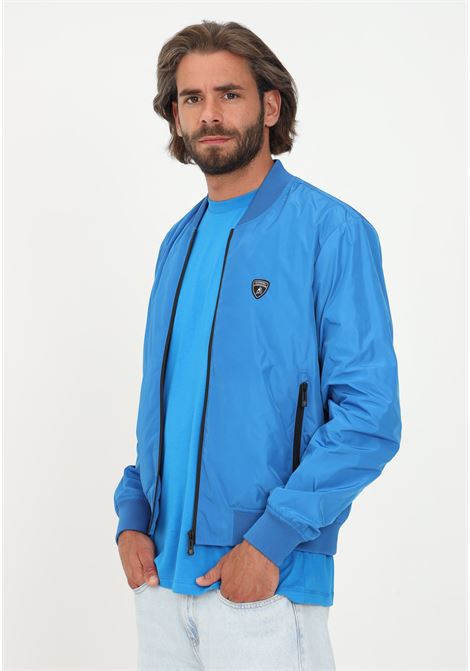 Lamborghini light blue jacket man casual long sleeve windbreaker AUTOMOBILI LAMBORGHINI | Jackets | 72XBS000CQS7D202