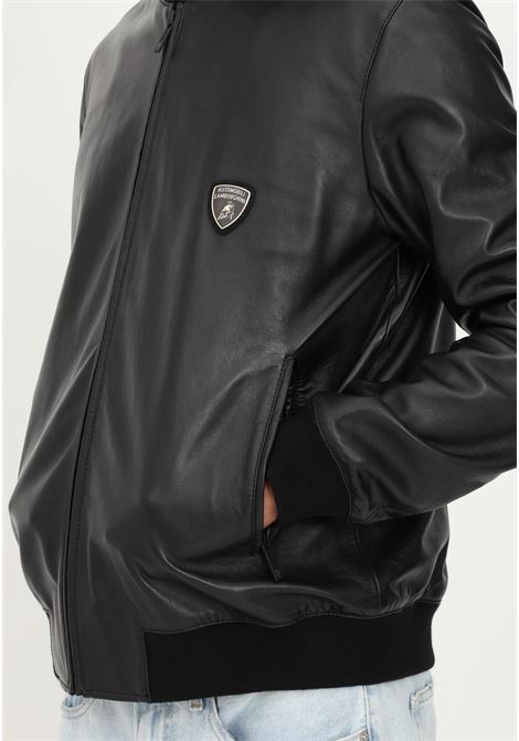 Giubbotto Lamborghini nero uomo casual giacca in pelle AUTOMOBILI LAMBORGHINI | Giubbotti | 72XBV001CPPS2899