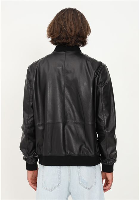 Lamborghini jacket black man casual leather jacket AUTOMOBILI LAMBORGHINI | 72XBV001CPPS2899