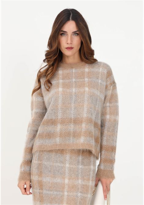Crewneck sweater with checked pattern MAX MARA | Knitwear | 63661323600002