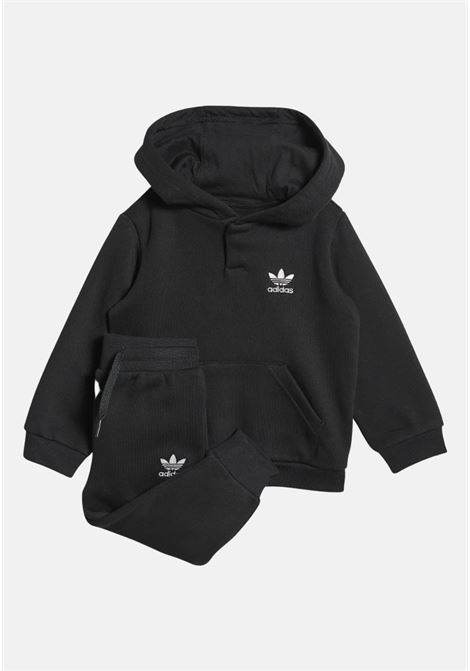 Black baby tracksuit with logo embroidery ADIDAS ORIGINALS | Sport suits | HK7454.