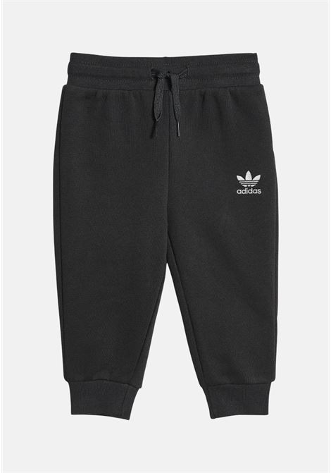 Black baby tracksuit with logo embroidery ADIDAS ORIGINALS | Sport suits | HK7454.