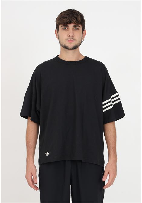 T-Shirt nera da uomo con 3 strisce ADIDAS ORIGINALS | T-shirt | HM1875.