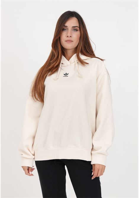 Beige women's sweatshirt with hood ADIDAS ORIGINALS | IC8343.