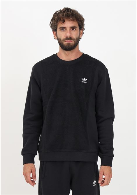 Black men's sweatshirt with Trefoil logo embroidery ADIDAS ORIGINALS | Hoodie | II5800.