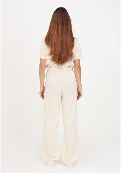 Pantaloni lavorati in maglia beige da donna ADIDAS ORIGINALS | Pantaloni | II8044.