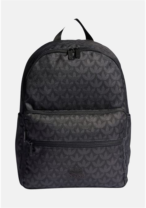 Black backpack for men and women Trefoil monogram allover ADIDAS ORIGINALS | Backpacks | IJ5052.