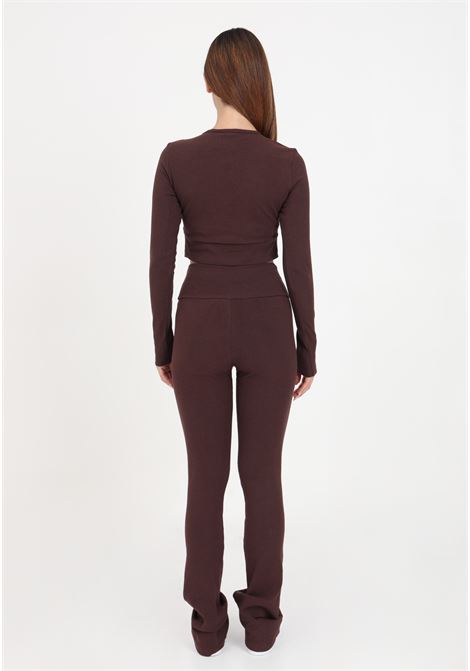 Pantaloni da donna color marrone svasati a coste Essentials ADIDAS ORIGINALS | Pantaloni | IJ5398.