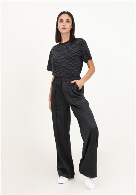 Black acetate trousers with allover trefoil ADIDAS ORIGINALS | Pants | IJ6010.
