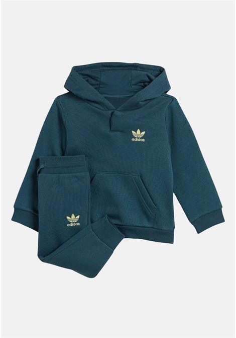 Peacock green jumpsuit with embroidered logo for newborns ADIDAS ORIGINALS | Sport suits | IJ7202.