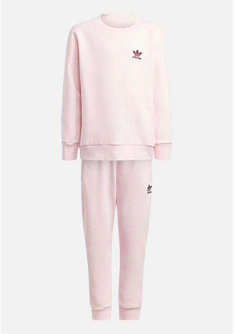 Pink Adicolor Crew tracksuit for girls ADIDAS ORIGINALS | Sport suits | IJ9691.