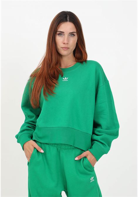 Adicolor Essentials women's green round neck sweatshirt ADIDAS ORIGINALS | IJ9772.