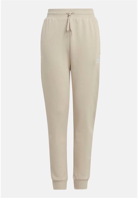 Adicolor beige sports trousers for boys and girls ADIDAS ORIGINALS | Pants | IJ9799.