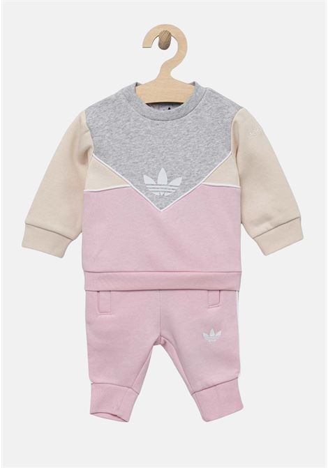 Pink Adicolor Crew baby tracksuit ADIDAS ORIGINALS | Sport suits | IJ9833.