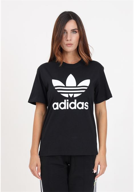 T-shirt adicolor classics trefoil nera da donna ADIDAS ORIGINALS | T-shirt | IK4035.