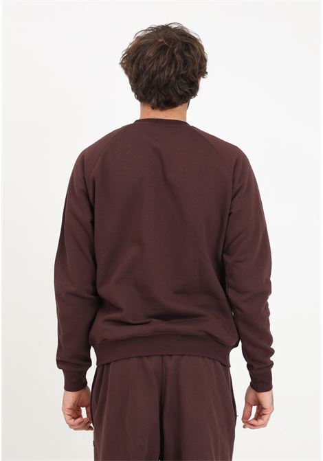 Burgundy sweatshirt with logo and stripes for men ADIDAS ORIGINALS | Hoodie | IK8382.