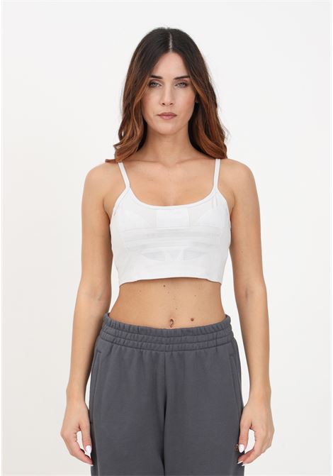 Gray top with maxi logo for women ADIDAS ORIGINALS | Tops | IL2353.