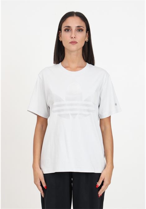 White t-shirt with velvet logo for women ADIDAS ORIGINALS | T-shirt | IL2377.