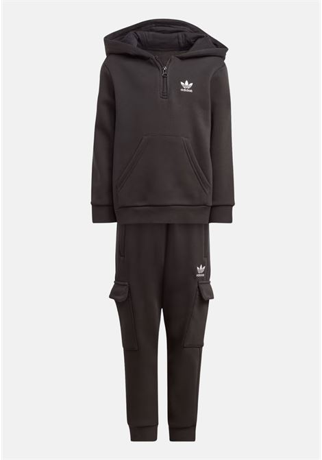 Black tracksuit for boy and girl ADIDAS ORIGINALS | Suit | IL2481.