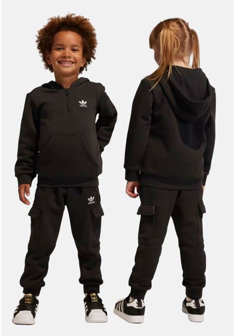 Black tracksuit for boy and girl ADIDAS ORIGINALS | Suit | IL2481.