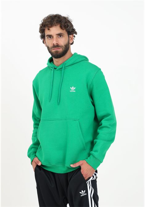 Felpa con cappuccio verde da uomo modello Trefoil Essentials ADIDAS ORIGINALS | IM4528.