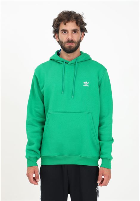 Trefoil Essentials green hooded sweatshirt for men ADIDAS ORIGINALS | IM4528.