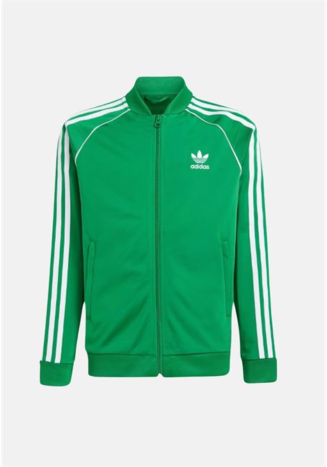 Green sweatshirt with zip for boys and girls ADIDAS ORIGINALS | Hoodie | IN4744.