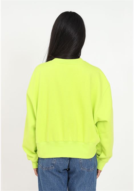 Lime green crop sweatshirt with logo embroidery for women ADIDAS ORIGINALS | Hoodie | IP1282.