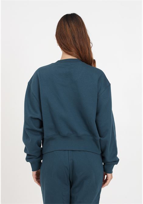 Teal green sweatshirt with embroidery for women ADIDAS ORIGINALS | Hoodie | IP1283.