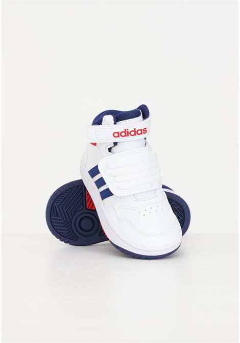 Scarpe HOOPS MID 3.0 AC I  bianche con lacci da neonati unisex ADIDAS PERFORMANCE | Sneakers | GZ9650.