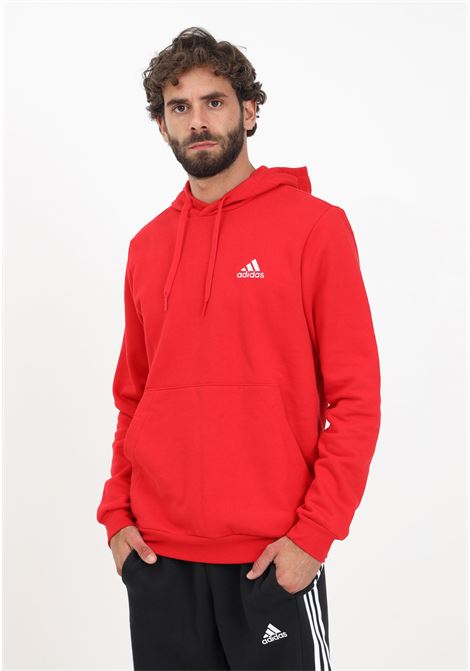 Red Essentials Fleece hoodie for men ADIDAS PERFORMANCE | Hoodie | H47018.