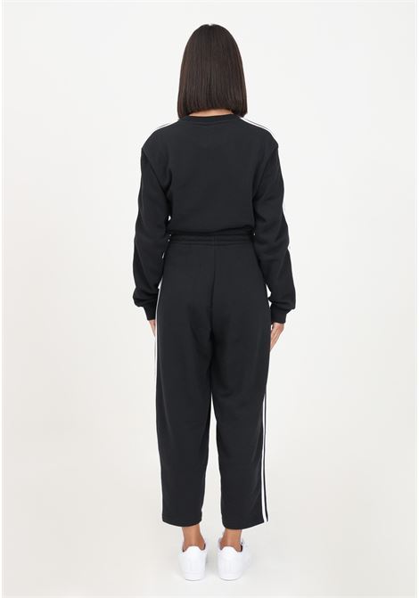 Essentials 3-Stripes Open Hem Fleece Women's Black Track Pants ADIDAS PERFORMANCE | Pants | HZ5748.