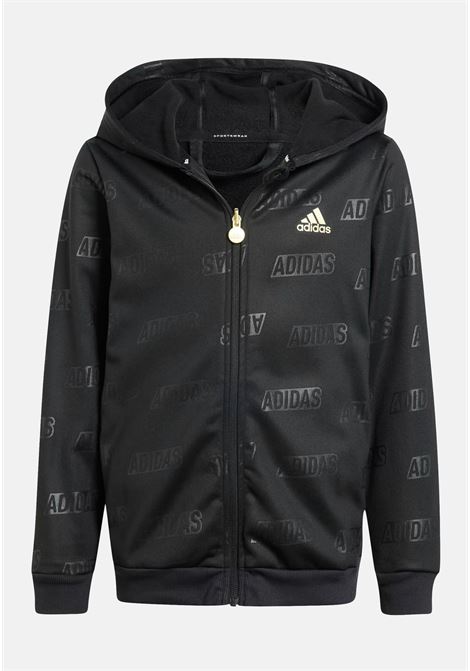 Black unisex child's zip and hooded sweatshirt ADIDAS PERFORMANCE | Hoodie | IA1545.
