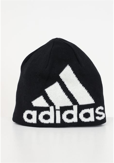 Black knitted hat with maxi logo for men and women ADIDAS PERFORMANCE | Hats | IB2645.