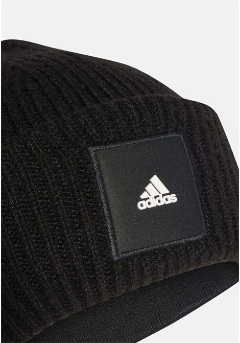 Black beanie with embroidered logo for men and women ADIDAS PERFORMANCE | Hats | IB2650.