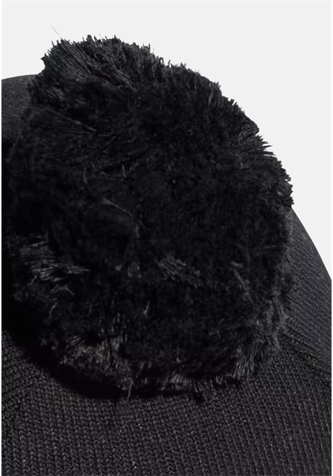 Black beanie with knitted logo and pom pom for men and women ADIDAS PERFORMANCE | Hats | IB2654.