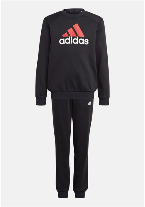 Black tracksuit for kids with maxi logo print ADIDAS PERFORMANCE | Suit | IB4095.
