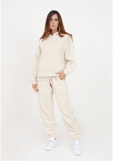 Beige women's loose fit fleece trousers ADIDAS PERFORMANCE | Pants | IC6460.
